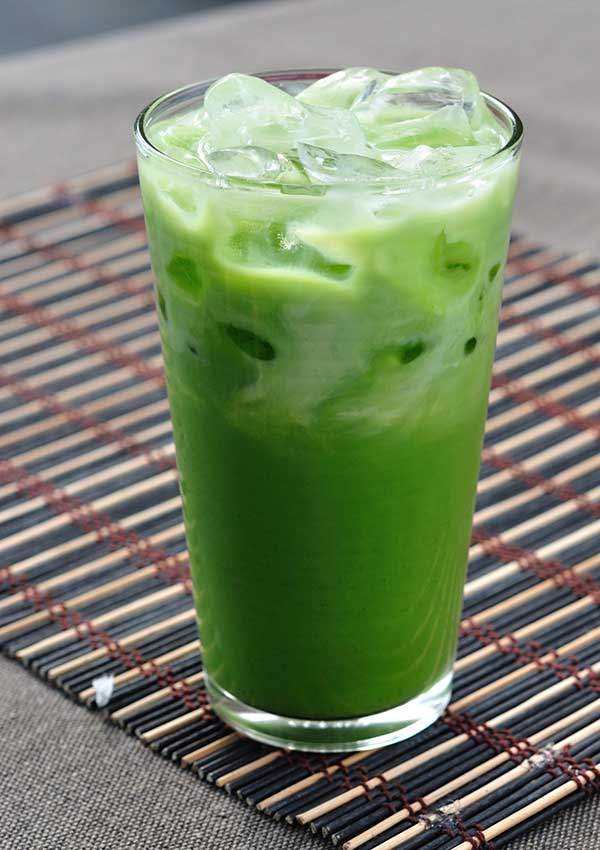 Iced Green Tea with milk