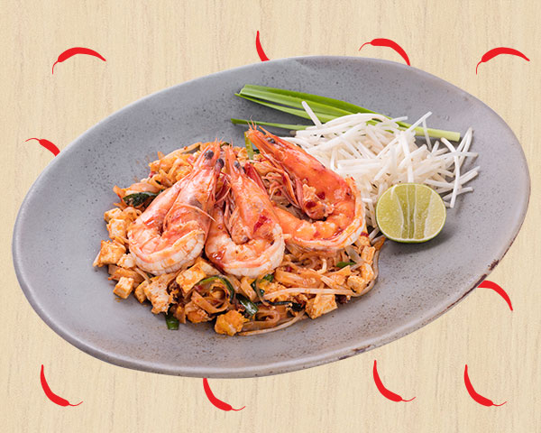 Stir-fried Seafood with Flat Rice Noodles in Curry Powder Sauce