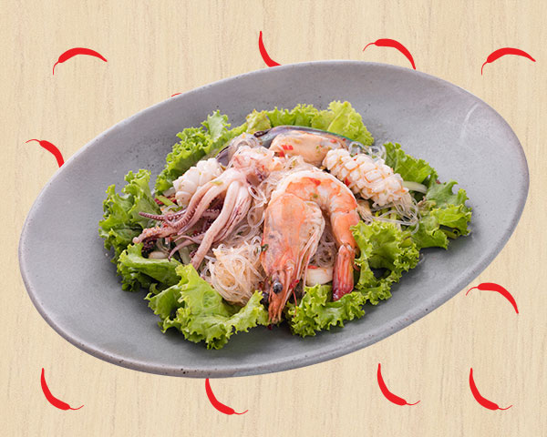 Spicy Seafood Salad with Grass Vermicelli